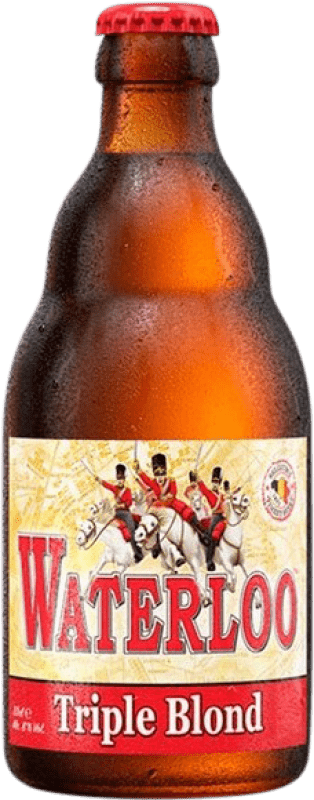 Бесплатная доставка | Пиво Waterloo Triple Malt — Тройной солод Valonia Бельгия Бутылка на треть 33 cl