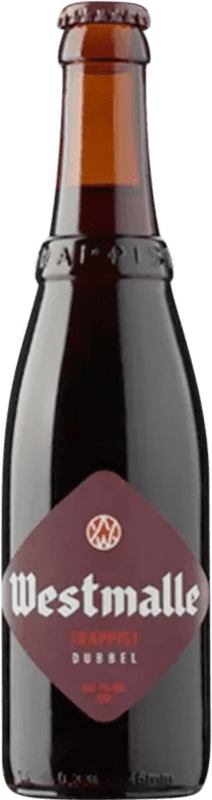 Kostenloser Versand | Bier Trappisten Van Westmalle Double Malt — Doppelmalz Flandes Belgien Drittelliterflasche 33 cl