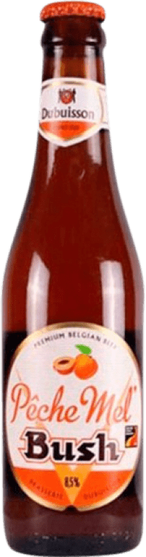 Envío gratis | Cerveza Dubuisson Bush Valonia Bélgica Botellín Tercio 33 cl Pêche — Melocotón, Miel