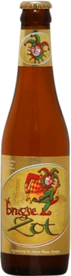 Kostenloser Versand | Bier Halve Maan Brugse Zot Blonde Brujas Belgien Drittelliterflasche 33 cl
