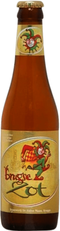 Envio grátis | Cerveja Halve Maan Brugse Zot Blonde — Loira Brujas Bélgica Garrafinha Terço 33 cl