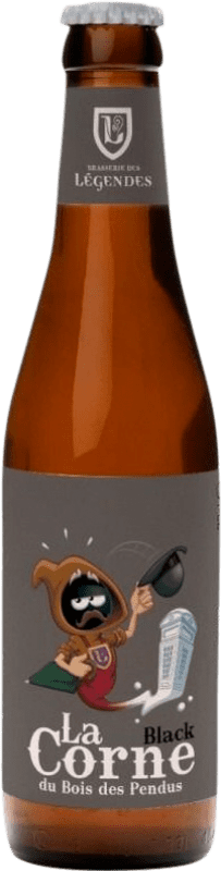 Spedizione Gratuita | Birra Ebly La Corne Black Dark Ale — Scura Valonia Belgio Bottiglietta Terzo 33 cl