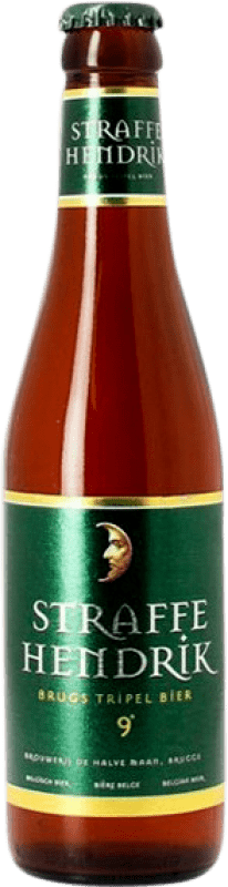 Kostenloser Versand | Bier Halve Maan Straffe Hendrik Tripel Malt — Triple Malt Brujas Belgien Drittelliterflasche 33 cl