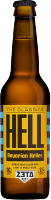 Kostenloser Versand | Bier Zeta Hell Valencianische Gemeinschaft Spanien Drittelliterflasche 33 cl