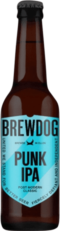 7,95 € Envío gratis | Cerveza BrewDog Punk IPA — India Pale Ale Botellín Tercio 33 cl