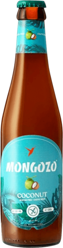 Envio grátis | Cerveja Huyghe Mongozo Flandes Bélgica Garrafinha Terço 33 cl Coconut — Coco