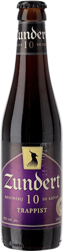 Kostenloser Versand | Bier Kievit Zundert Trappist 10º Brabante Niederlande Drittelliterflasche 33 cl