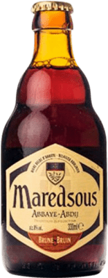 免费送货 | 啤酒 Abbaye de Maredsous Brown Ale — 琥珀色 Valonia 比利时 三分之一升瓶 33 cl