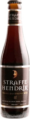 Kostenloser Versand | Bier Halve Maan Straffe Hendrik Quadruple Malt — Vierfachmalz Brujas Belgien Drittelliterflasche 33 cl