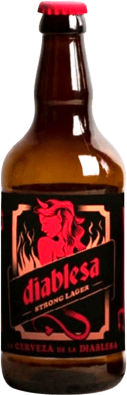 Бесплатная доставка | Пиво Brasserie du Bocq Diablesa 666 Blonde — Светлое Flandes Бельгия Бутылка на треть 33 cl