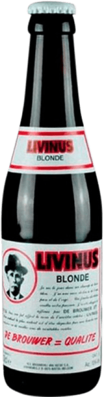 Envio grátis | Cerveja Van den Bossche Livinus Blonde — Loira Flandes Bélgica Garrafinha Terço 33 cl