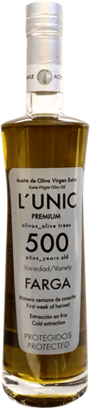 Free Shipping | Olive Oil Oleomile L'Unic 500 Farga EVOO Extra Virgin Spain Medium Bottle 50 cl