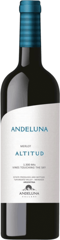 Free Shipping | Red Wine Andeluna Altitud Reserve — Aged I.G. Tupungato Mendoza Argentina Merlot 75 cl