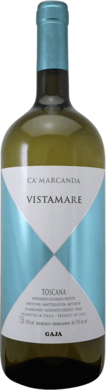 239,95 € Free Shipping | White Wine Gaja Ca' Marcanda Vistamare I.G.T. Toscana Magnum Bottle 1,5 L