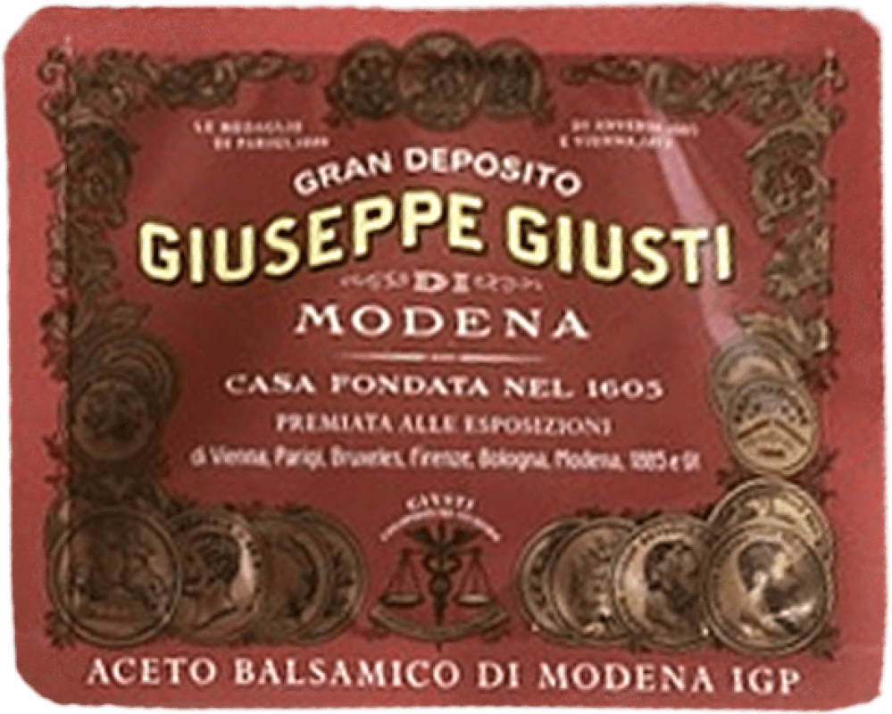 Envio grátis | Caixa de 150 unidades Vinagre Giuseppe Giusti Riccardo Il Denso Balsâmico D.O.C. Modena Itália Garrafinha Miniatura 5 cl