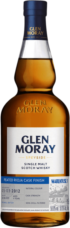 124,95 € | Single Malt Whisky Glen Moray Warehouse 1 One Cask Finish, Peated Scotland United Kingdom 70 cl