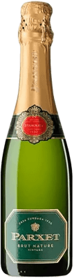 Envío gratis | Caja de 12 unidades Espumoso Blanco Parxet Brut Nature D.O. Cava Cataluña España Media Botella 37 cl