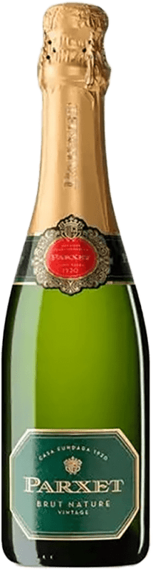 154,95 € 送料無料 | 12個入りボックス 白のスパークリングワイン Parxet Brut Nature — ブリュット・ナチュール D.O. Cava ハーフボトル 37 cl
