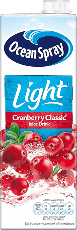 41,95 € | Caja de 12 unidades Zumo Ocean Spray Light Estados Unidos Tetrabrick 1 L Arándano — Arándanos