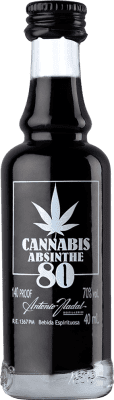 2,95 € | Absinthe Antonio Nadal 80º Black — Noir Espagne Mini-Bouteille 4 cl Cannabis
