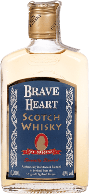 Envio grátis | Whisky Blended Brave Heart Espanha Garrafinha 20 cl