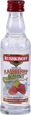 Бесплатная доставка | Водка Antonio Nadal Rushkinoff Испания Мини-бутылка 4 cl Frambuesa — Малина, Menta — Мята