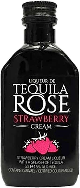 37,95 € Free Shipping | 10 units box Cream Liqueur Tequila Rose Miniature Bottle 5 cl Fresa — Strawberry, Tequila