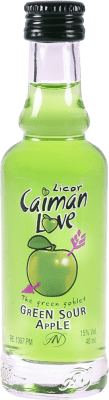 1,95 € | Liqueurs Antonio Nadal Caiman Love Espagne Mini-Bouteille 4 cl Manzana Verde — Pomme Verte