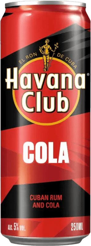 42,95 € Free Shipping | 12 units box Mixer Havana Club Can 25 cl Cola, Ron — Rum