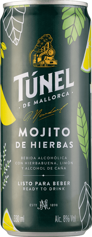 38,95 € Envoi gratuit | Boîte de 12 unités Mixer Antonio Nadal Túnel 8º Canette 33 cl Hierbas — Herbes, Mojito