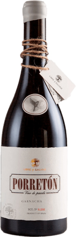 51,95 € Spedizione Gratuita | Vino Rosso Libre y Salvaje Porretón D.O. Cariñena