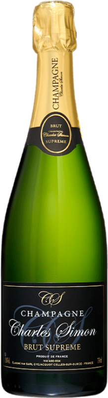 33,95 € | Espumante Branco Charles Simon. Supreme Brut — Bruto A.O.C. Champagne Champagne França Pinot Noir, Chardonnay, Pinot Branco 75 cl