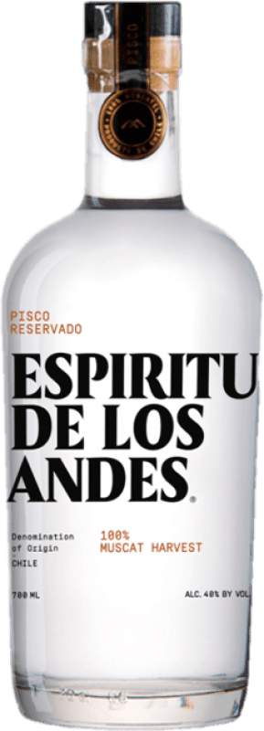 Spedizione Gratuita | Pisco Pisquera de Chile Espíritu de los Andes Chile 70 cl