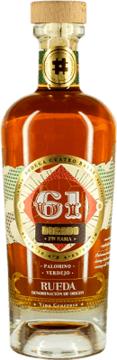 33,95 € | Fortified Wine Cuatro Rayas 61 Fino en Rama — Unfiltered D.O. Rueda Castilla y León Spain Palomino Fino, Verdejo Medium Bottle 50 cl