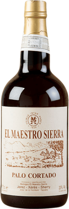 83,95 € Envio grátis | Vinho Branco Maestro Sierra VV Viñas Viejas — Vinhas Velhas Viejo — Velho D.O. Jerez-Xérès-Sherry Meia Garrafa 37 cl