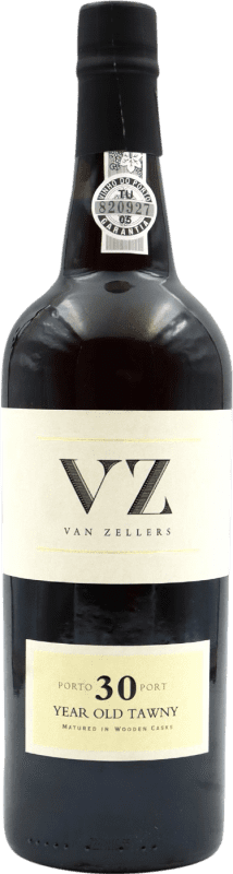免费送货 | 甜葡萄酒 Van Zellers Tawny — 茶色波特 I.G. Porto 杜罗 葡萄牙 Sousón — Sousão — 苏桑, Touriga Franca, Touriga Nacional, Tinta Roriz, Tinta Amarela, Rufete — 鲁费特, Tinta Barroca, Tinta Francisca 30 岁 75 cl