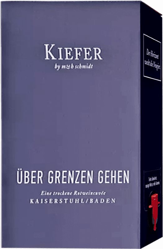 42,95 € 送料無料 | 赤ワイン Friedrich Kiefer Über Grenzen Gehen Trocken — 辛口 Cuvée I.G. Baden バッグ・イン・ボックス 3 L