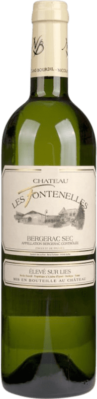 Free Shipping | White Wine Château Les Fontenelles Trocken — Dry A.O.C. Bergerac France Sémillon, Muscadelle, Sauvignon 75 cl