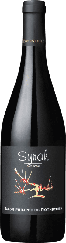 免费送货 | 红葡萄酒 Philippe de Rothschild Les Cépages Trocken — 干型 I.G.P. Vin de Pays d'Oc 朗格多克 法国 Syrah — 西拉 75 cl