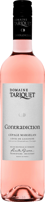 10,95 € | Vinho Rosé Domaine du Tariquet Contradiction Trocken — Seco Rosé I.G.P. Vin de Pays Côtes de Gascogne França Marselan 75 cl
