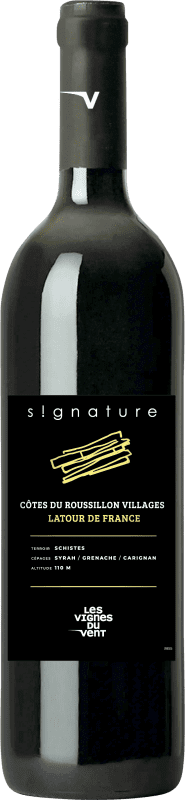 Бесплатная доставка | Красное вино Vignerons Catalans Latour de Franc Trocken — Сухое Villages, Signature — Сигнатур A.O.C. Côtes du Roussillon Руссильон Франция Syrah — Сира, Garnacha — Гренаш, Cariñena — Кариньян 75 cl