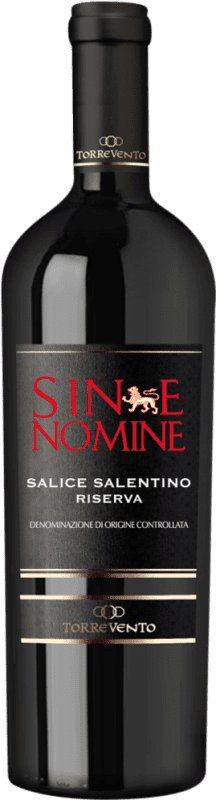 16,95 € Envio grátis | Vinho Tinto Torrevento Sine Nomine Trocken — Seco Reserva D.O.C. Salice Salentino