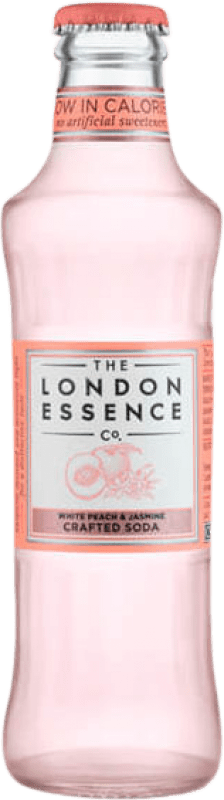 Envio grátis | Caixa de 24 unidades Mixer The London Essence Reino Unido Garrafinha 20 cl Jasmine — Jasmim, Peach — Pêssego, Soda — Refrigerante