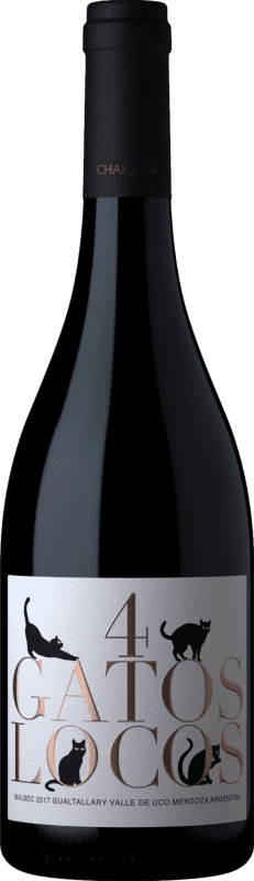 Envío gratis | Vino Tinto Chakana 4 Gatos Locos I.G. Mendoza Mendoza Argentina Malbec Organic — Ecológico 75 cl