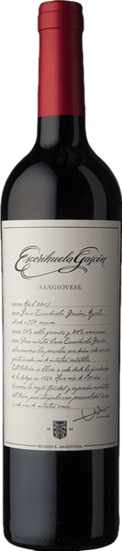 Envío gratis | Vino Tinto Escorihuela Gascón Reserva I.G. Mendoza Mendoza Argentina Sangiovese 75 cl