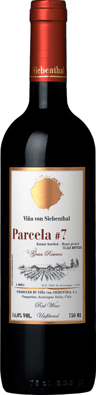 送料無料 | 赤ワイン Viña von Siebenthal Parcela 7 I.G. Valle del Aconcagua アコンカグアバレー チリ Merlot — メルロー, Cabernet Sauvignon — カベルネ・ソーヴィニヨン, Cabernet Franc — カベルネ・フラン, Petit Verdot 75 cl