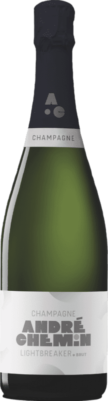 47,95 € | 白のスパークリングワイン André Chemin Lightbreaker Brut — ブリュット A.O.C. Champagne シャンパン フランス Pinot Noir — ピノ・ノワール, Chardonnay — シャルドネ 75 cl