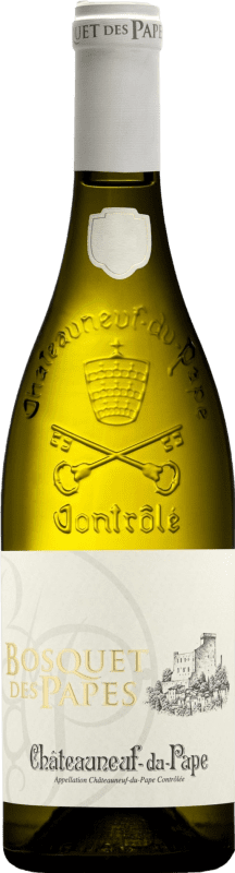 免费送货 | 白葡萄酒 Bosquet des Papes 传统 A.O.C. Châteauneuf-du-Pape 罗纳 法国 Garnacha — 歌海娜, Bourboulenc — 布布兰克, Clairette — 克莱雷特 75 cl