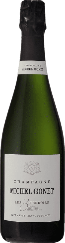 Envoi gratuit | Vin Mousseux Blanc Michel Gonet Les 3 Trois Terroirs Extra Brut Grand Cru, Blanc de Blancs A.O.C. Champagne Champagne France Chardonnay 75 cl