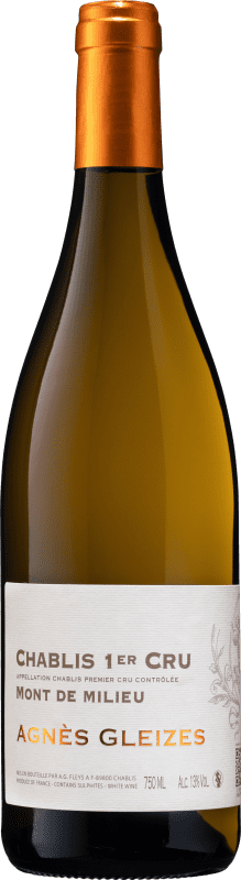 Free Shipping | White Wine Gautheron Agnès Gleizes Mont de Milieu 1er Premier Cru A.O.C. Chablis Burgundy France Chardonnay 75 cl